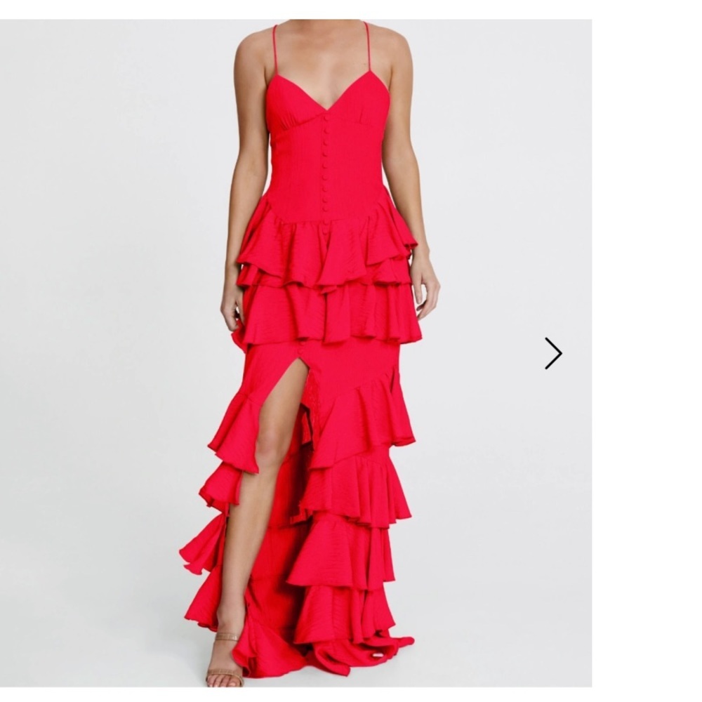 DERMA Barcelona Maxi Dress | Red